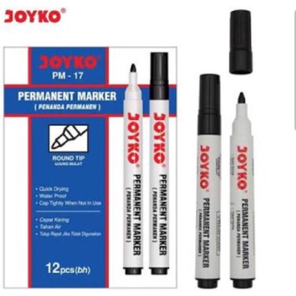 

[F-G8G ☎] Spidol Permanent Marker PM-17 Joyko (Pcs)-siap dikirim