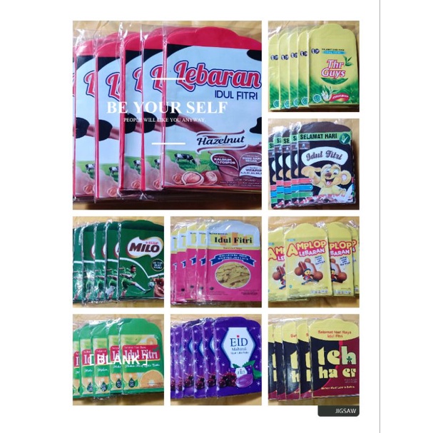 

(10 pcs) Amplop Lebaran motif snack 2023