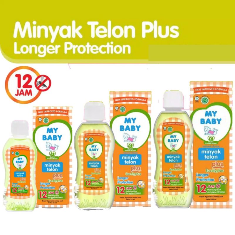 My Baby Minyak Telon Plus Longer Protection 60ml 90ml 150ml (12 Jam)