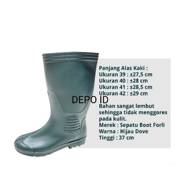 FORLI SEPATU BOOT KARET TINGGI / BOOT LENTUR KARET PROYEK ANTI AIR