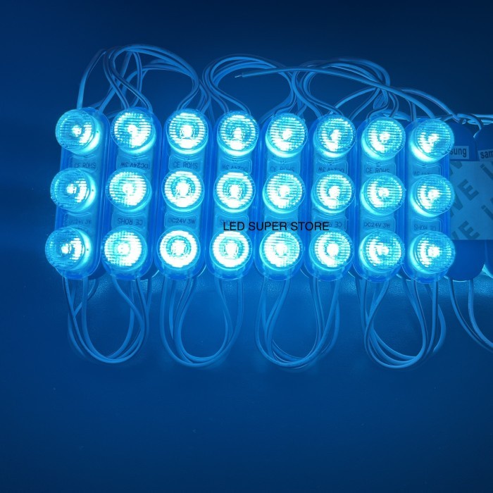 [100pc] Module SAMSUNG LED 6520 3 mata 12V 3w | Waterproof CE ROHS | Mata Timbul LED Kolong