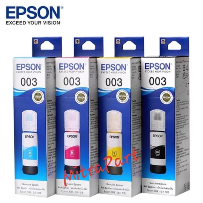 Promo Tinta EPSON 003 Set 4 warna Original Epson L3110, L3101
