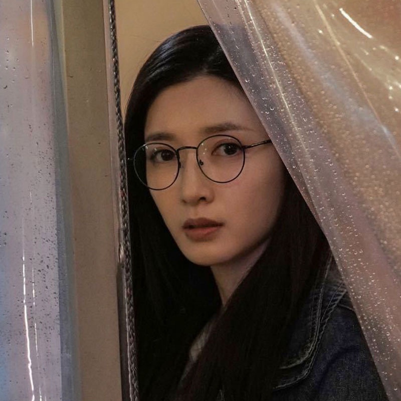 (YUZHU) Korea Fashion Ultra Ringan Dan Ultra Tipis Logam Bingkai Bulat Anti Cahaya Biru Kacamata Wanita