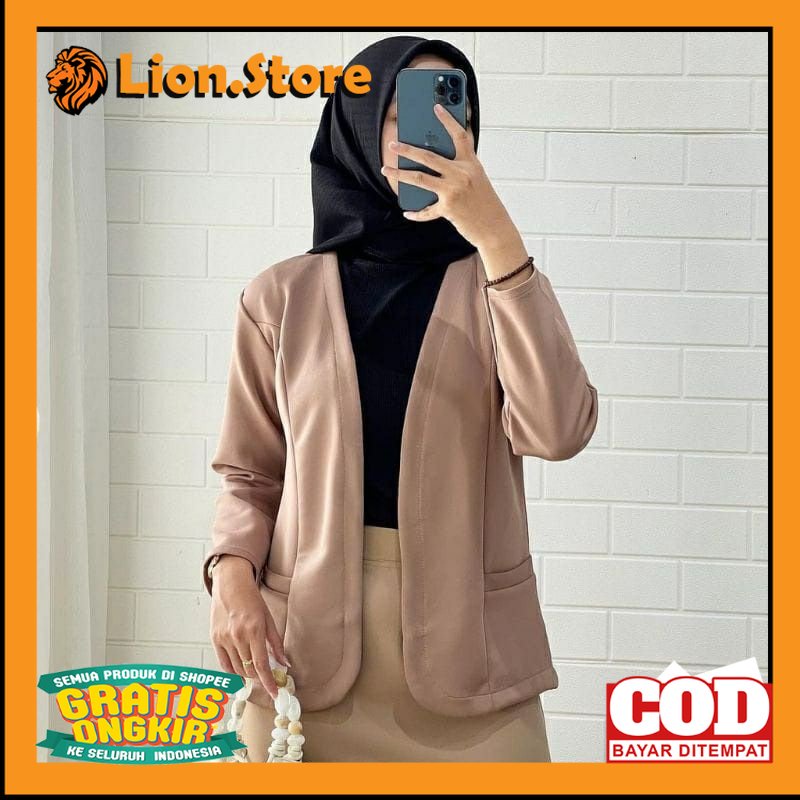 OUTFIT JAS KEREN TERLARIS /3Sofficial Alexa Blazer Atasan Wanita Korea Basic Lengan Panjang Long Sle