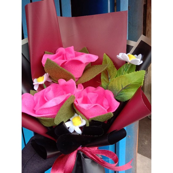 Bucket Bunga Mawar Flanel buket mawar bucket flower bouquet