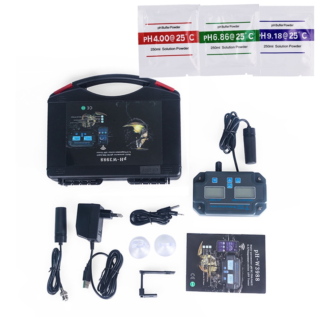 PH Meter Water Monitor WiFi 6in1 PH EC TDS Salinity SG Temperature PH-W3988