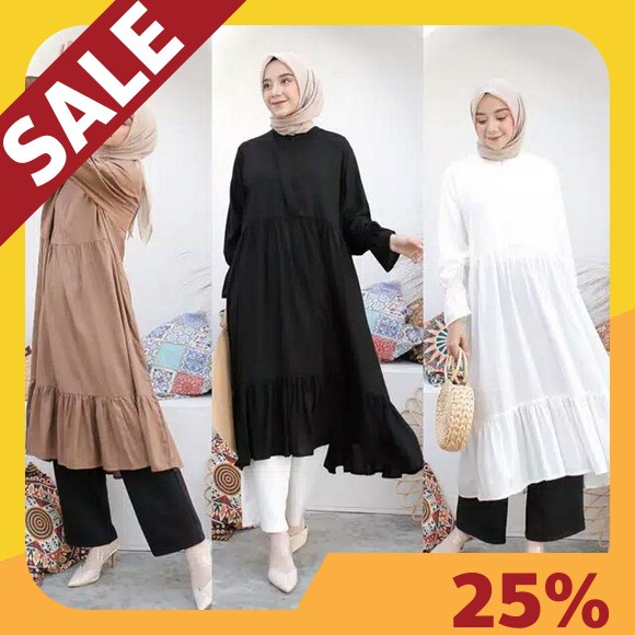 Terlaris Baju Atasan Tunik Elegant Import Premium | Tunik Katun Polo Linen Import Korea | Tunik Keki