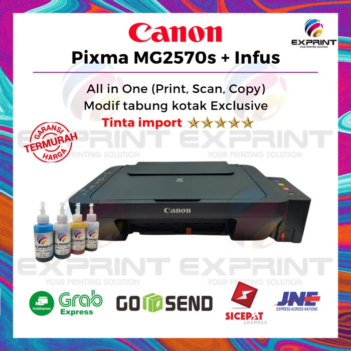 Printer Canon Pixma Mg2570S All In One + Infus Tabung Box