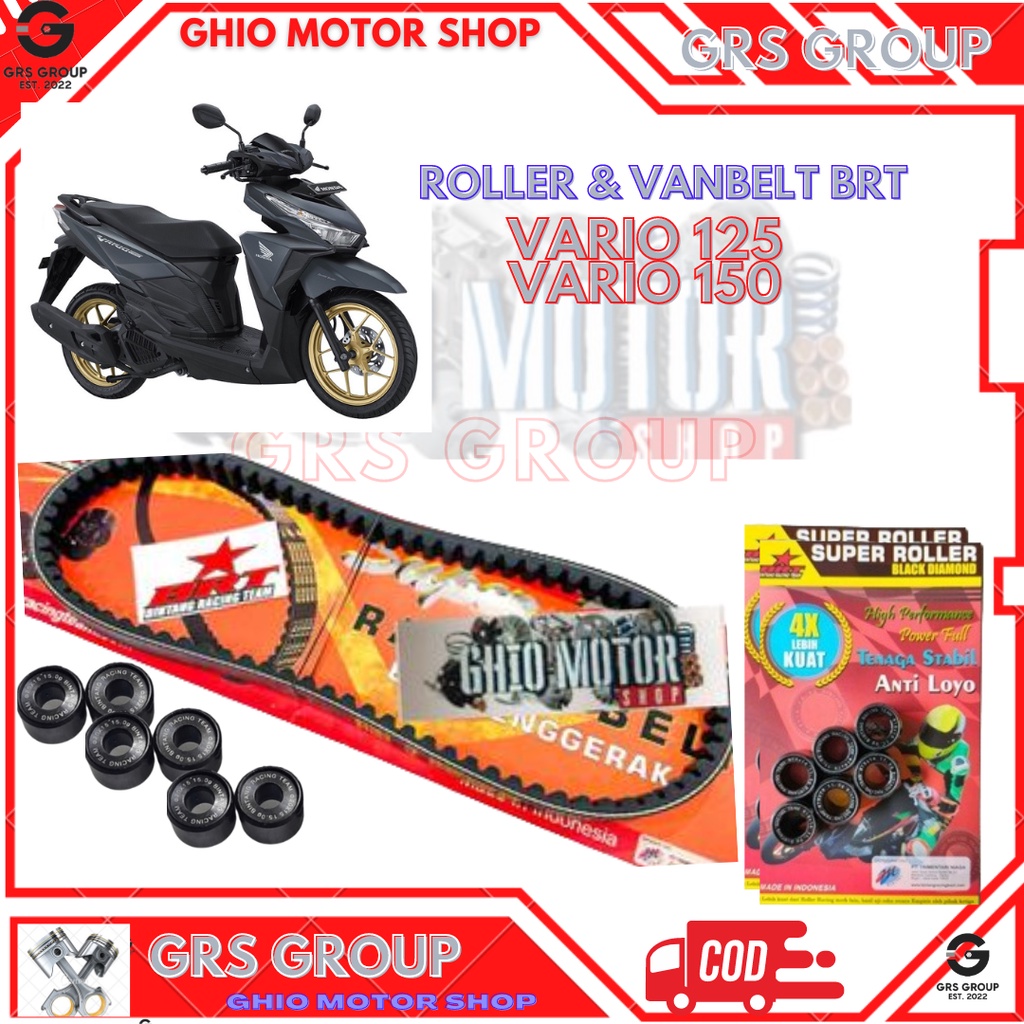 Vanbelt brt honda vario 125 Venbelt vario 150 fanbel panbel V-belt sabuk cvt venbelt fenbel daytona tdr cld kawahara sss ahrs Vabelt brt vario 125 old &amp; New vanbelt brt vario 150 old &amp; new keyles Roller racing brt original vario V belt brt Ghio motor shop