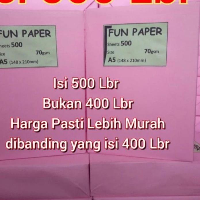 

░☺░ Kertas HVS A5 70 Gr (Putih) / Harga 1 Rim (500 Lembar)