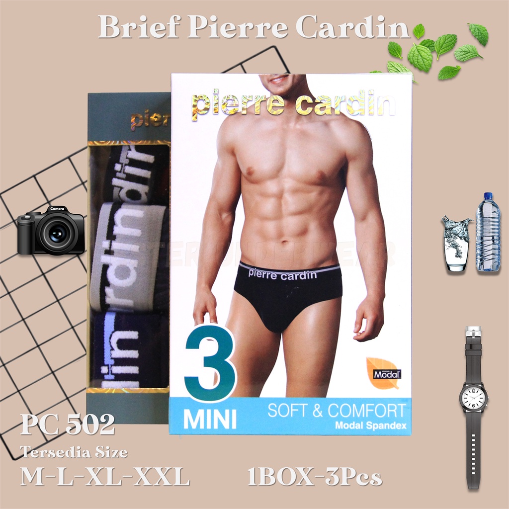 Pierre Cardin Celana Dalam Pria PC 502 1 Box isi 3Pcs