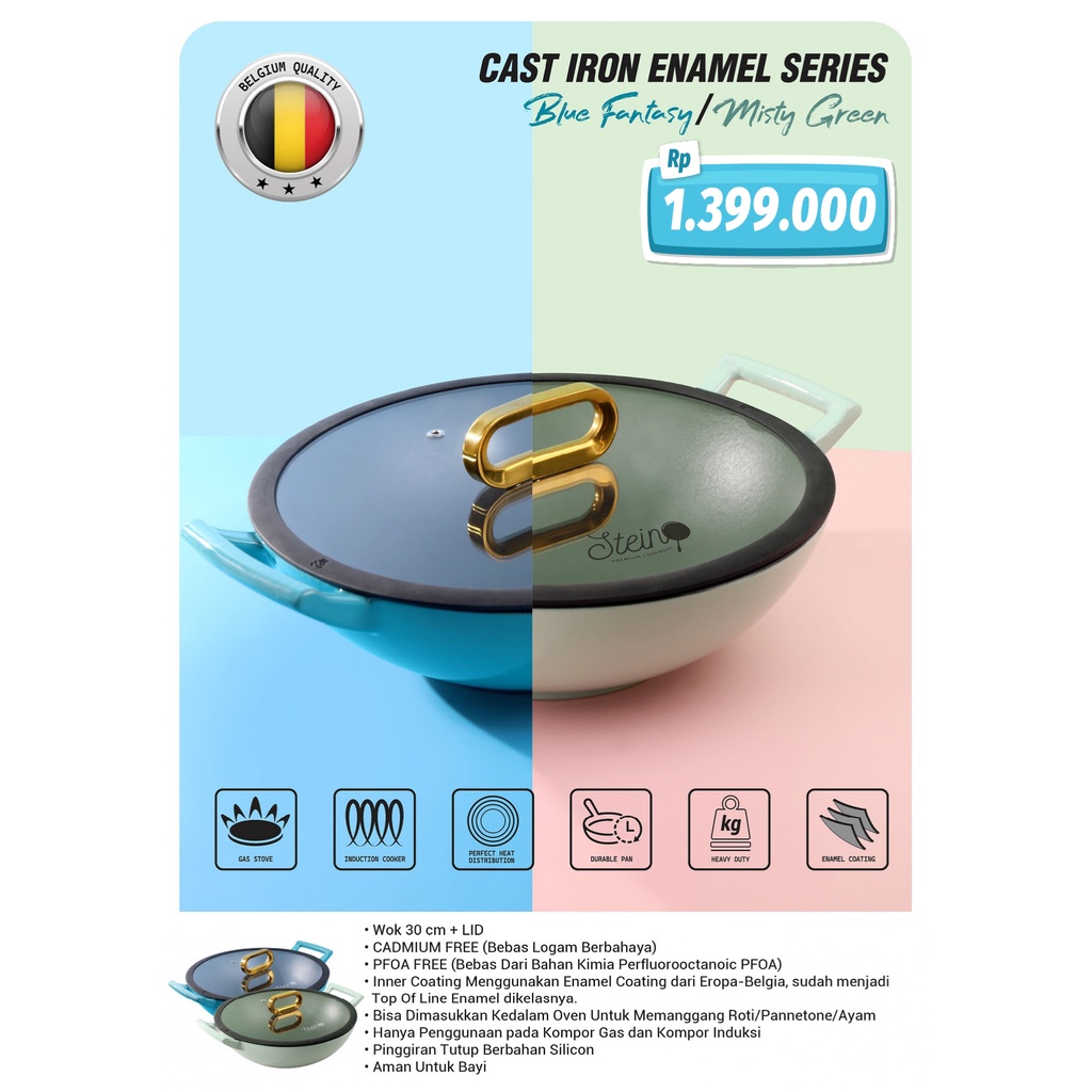 Panci Cast iron enamel steincookware