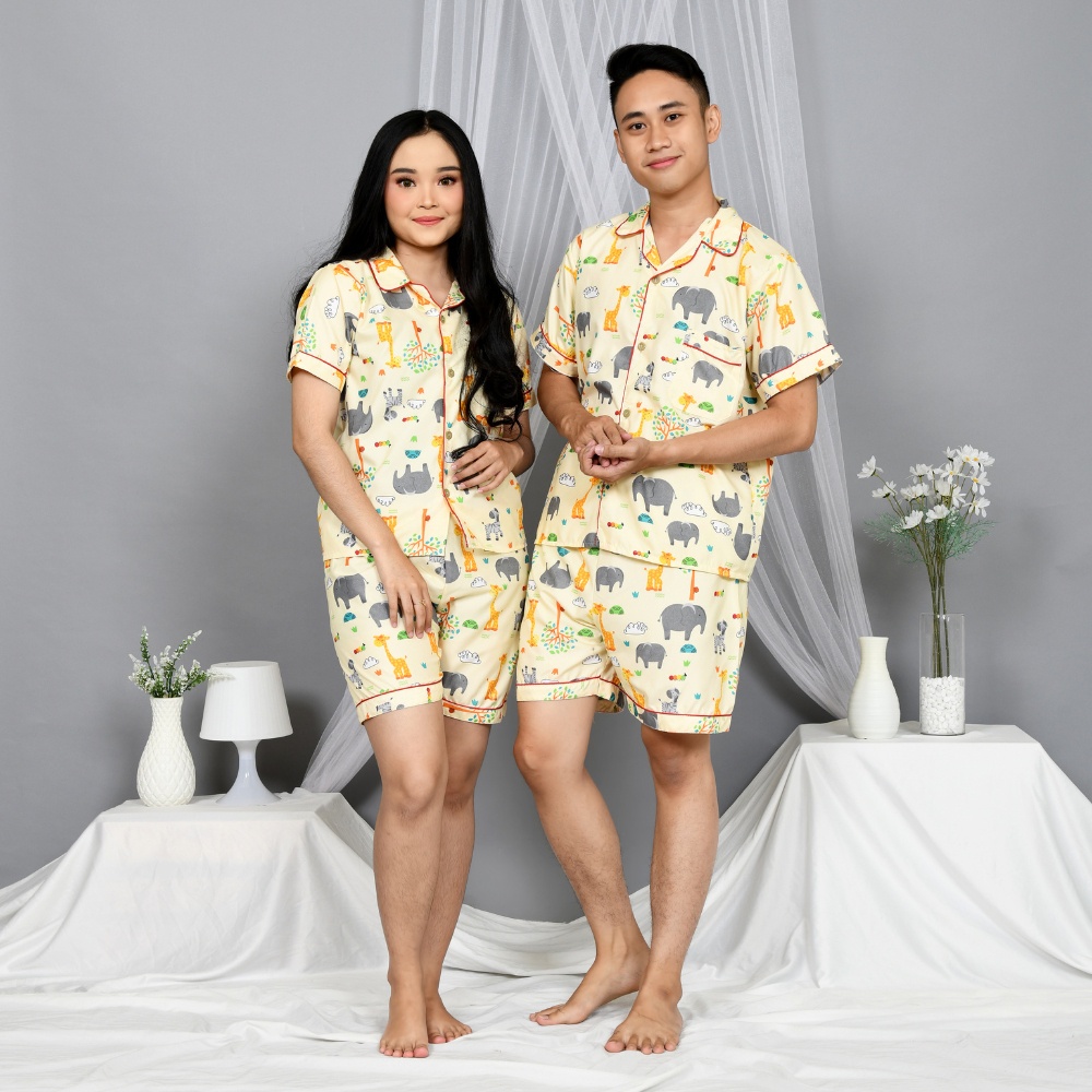 Cleopatra Piyama Pria HP ( M, L, XXL ) Bahan Microtex / Motif Karakter / Setelan Baju Tidur Celana Pendek - Part 1