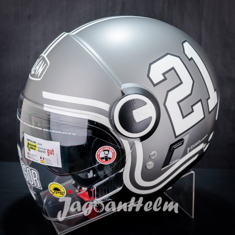 Jual NOLAN HELM N21 VISOR QUARTERBACK 083 FLAT LAVA GREY N21