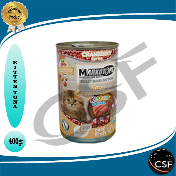 Markotops Kaleng 400gr Makanan Kucing with Goat Milk 1DUS ( GRAB GOSEND )