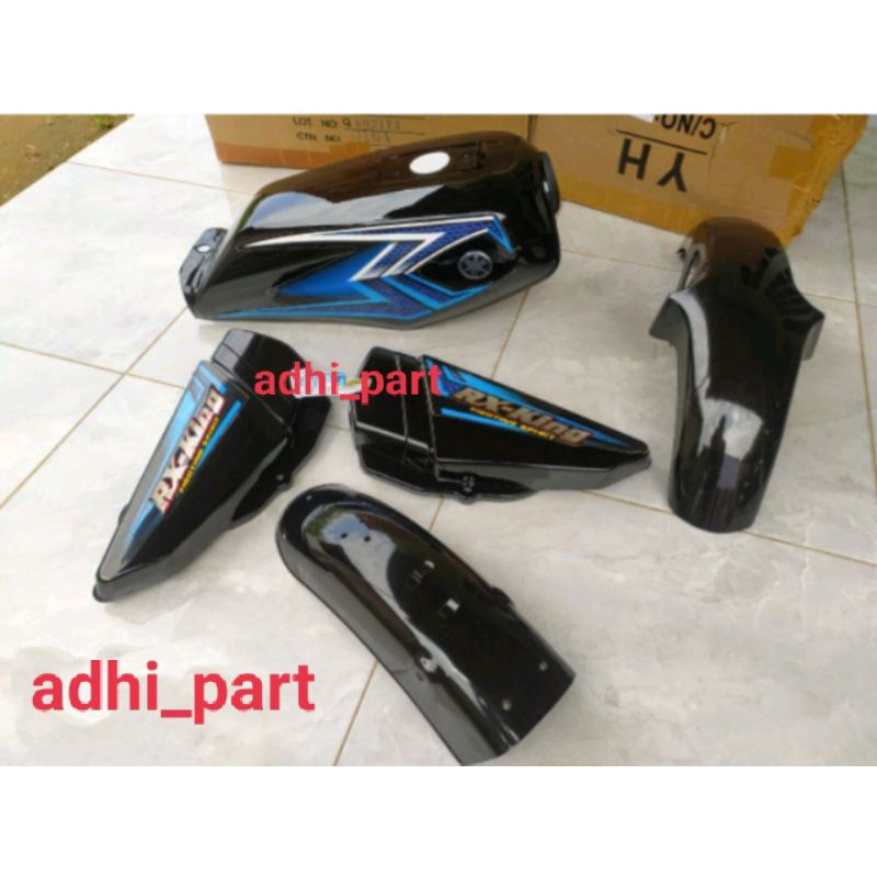 bodi set rx king 2004 hitam biru- bodi komplit rx king