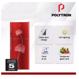 POLYTRON Kulkas 2 Pintu [210L] Belleza PRM-21BN