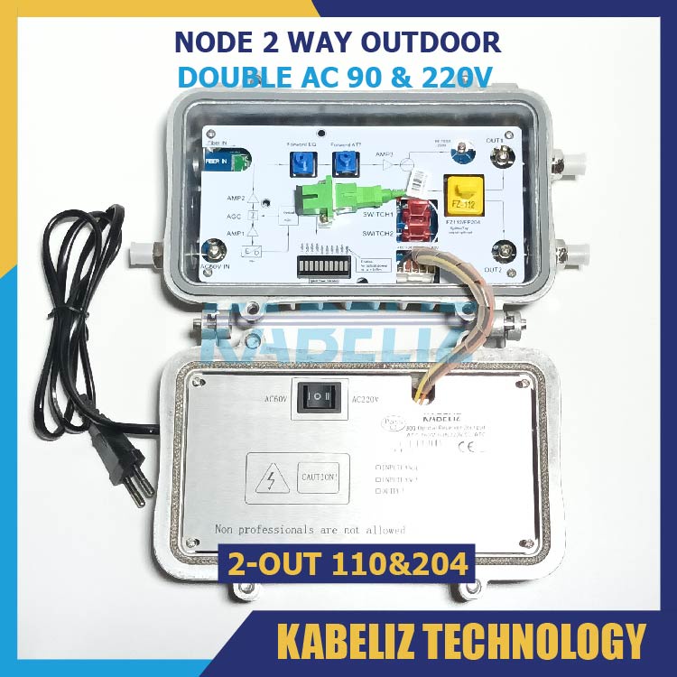 Node 2 way outdoor optical receiver Converter Optic To Rf