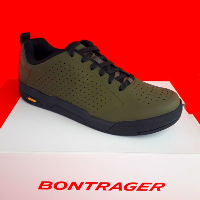 BONTRAGER FLATLINE MTB SHOES OLIVE GREEN - BONTRAGER SEPATU MTB FLAT