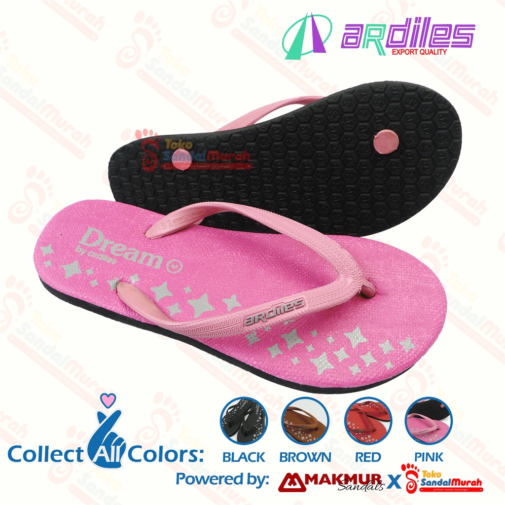 Toko Sendal Murah - Sandal Jepit Perempuan / Sandal Jepit Original Ardiles / Sandal Nyaman Rumahan / Sandal Jepit Motif Bintang [Toko Sendal Murah LDS 10 Ardiles Tiara]