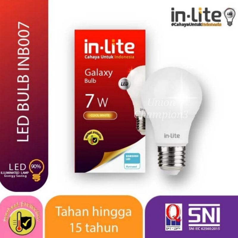 Lampu Inlite LED Bulb 7W 7 watt E27 inlite INB007