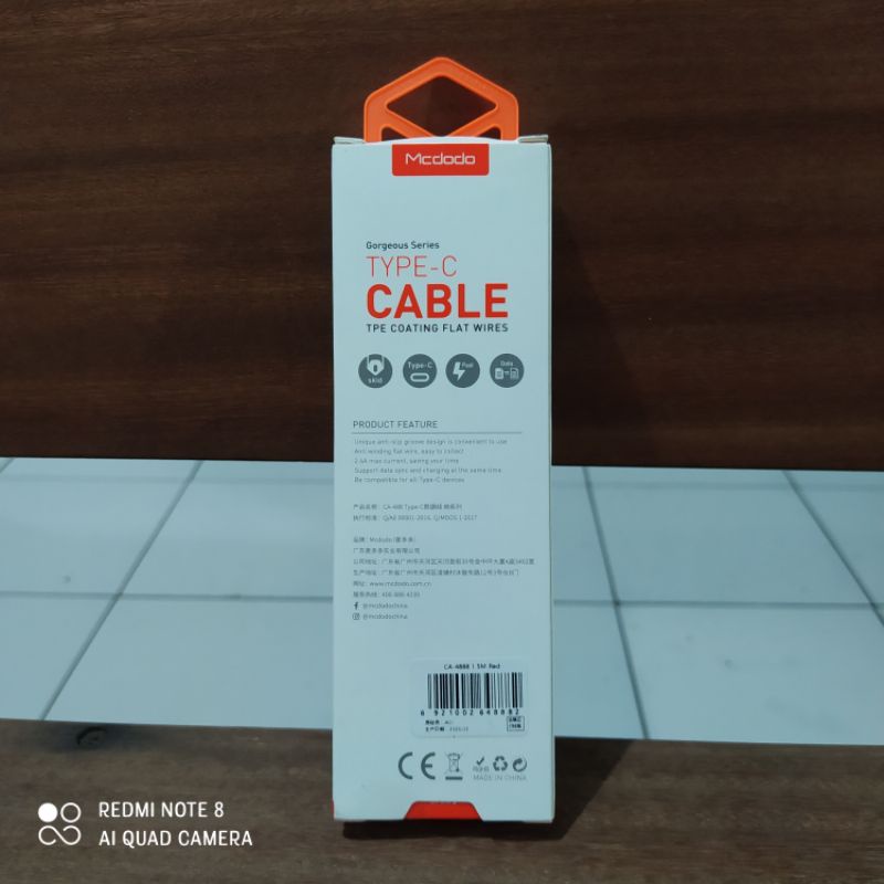 MCDODO Type C Cable - Red