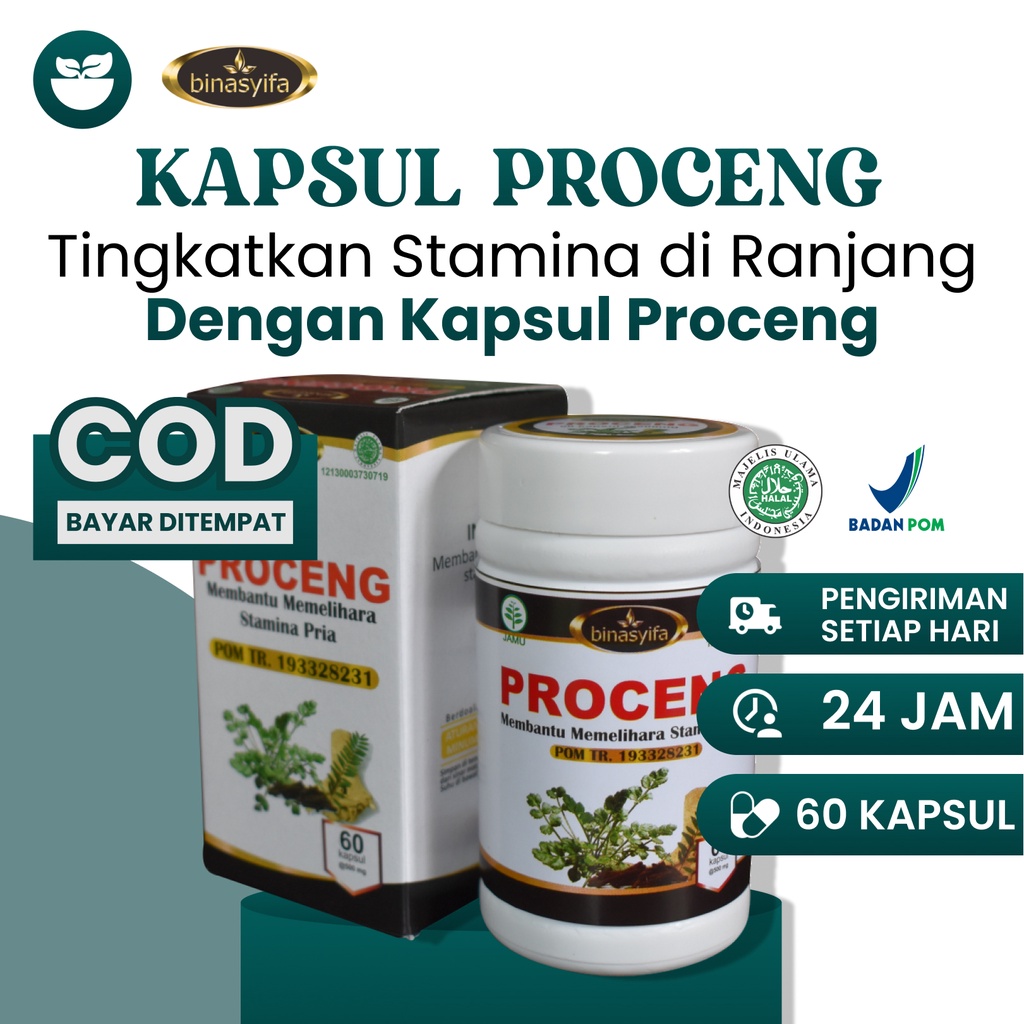 [COD] BPOM PROCENG Penambah Stamina Pria Binasyifa Herbal Obat Kuat Stamina Tahan Lama Ejakulasi Din