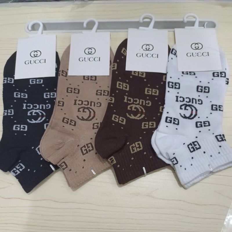 Kaos Kaki guci Wanita Fashion Women Socks Tumit Pendek Kaos kaki Murah Gucci