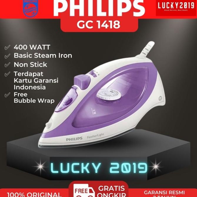 Jual Setrika Uap Philips Gc Gc Feather Light Steam Iron Original Shopee Indonesia