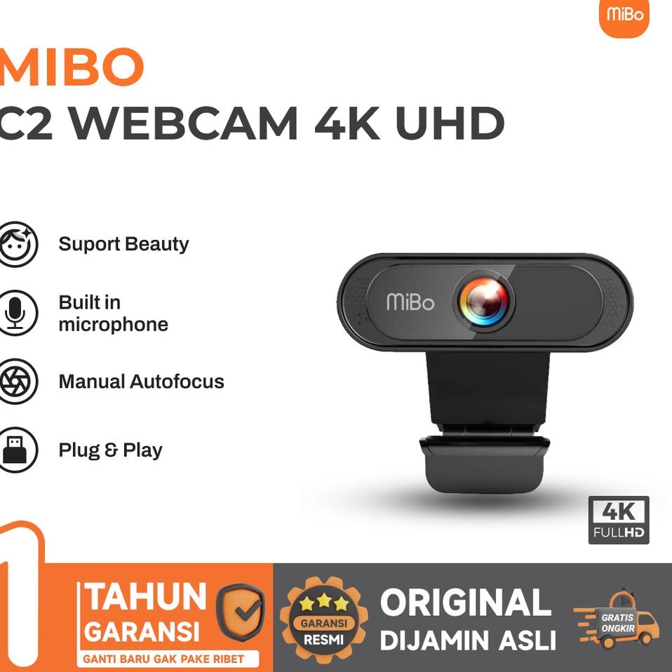 Tren Kekinian.. MiBo WebCam C2 USB Camera 4K UHD with Microphone Original