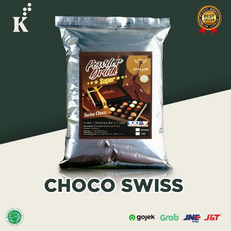 

[PRODUK CVQCN] Bubuk Minuman Bubble Powder Drink Swiss Choco ORIGINAL Javaland 1kg ZEV