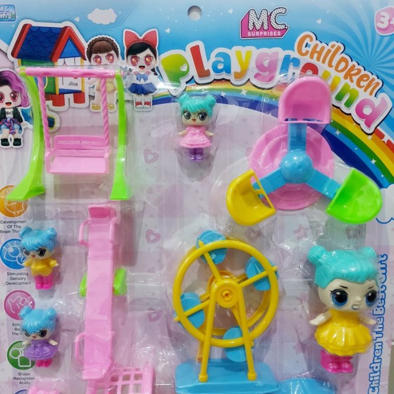 Mainan Set Playground Figure - Taman Bermain Anak Perempuan Cewek