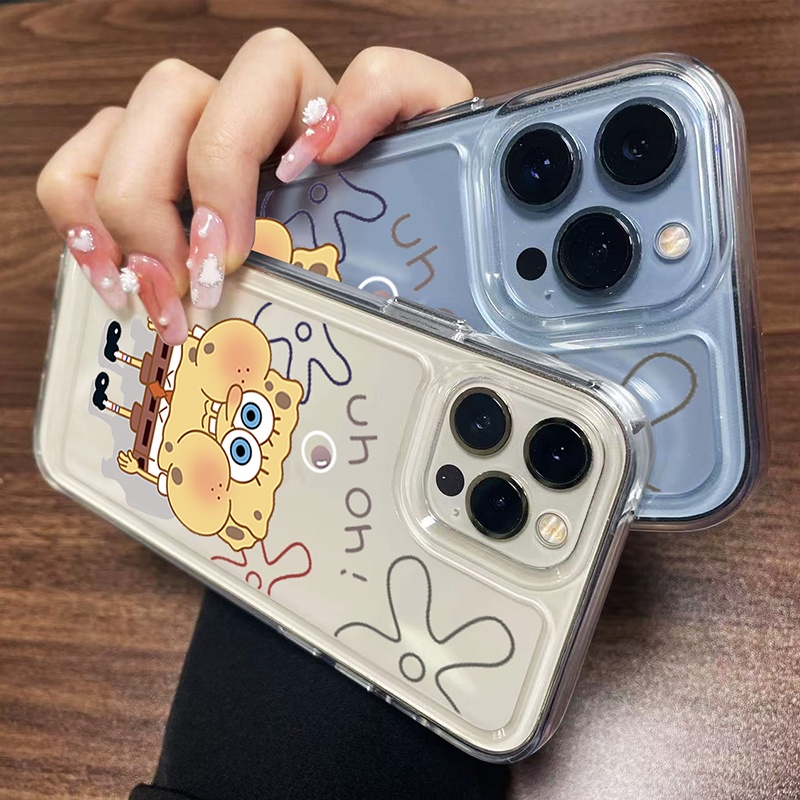 IPHONE Casing Cantoon Lucu Lembut Transparan Casing Ponsel Kompatibel Untuk Iphone14 13 12 11 Pro XS Max X XR 78 6 6S Plus Shockproof Casing TPU Cover