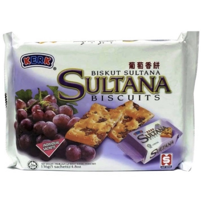 

KERK Sultana Biscuits 136gr / KERK / Sultana / Biscuits / 136gr / biscuit / biskuit / raisin / malaysia