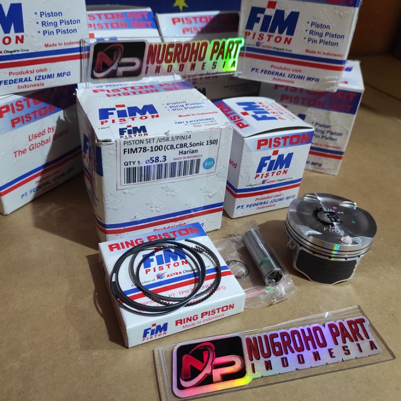 Piston Kit Fim Sonic New Cb150r New CBR150R Supra Gtr Fim Pin 14