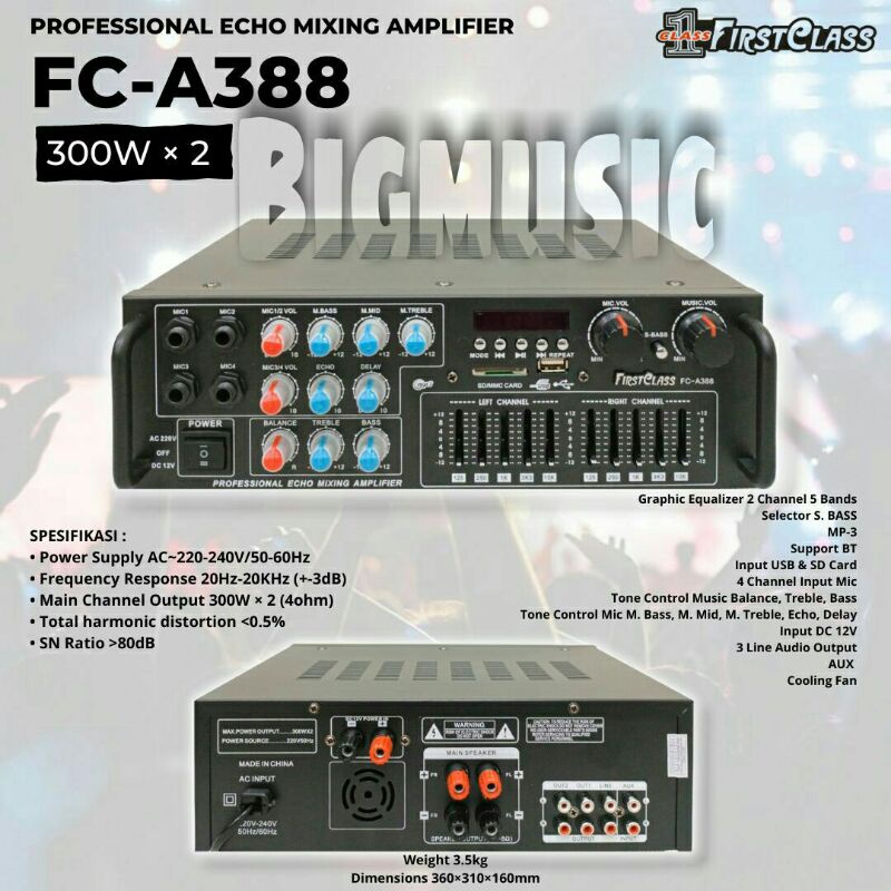 Amplifier Firstclass FC A 388 Original FIRSTCLASS FC A388