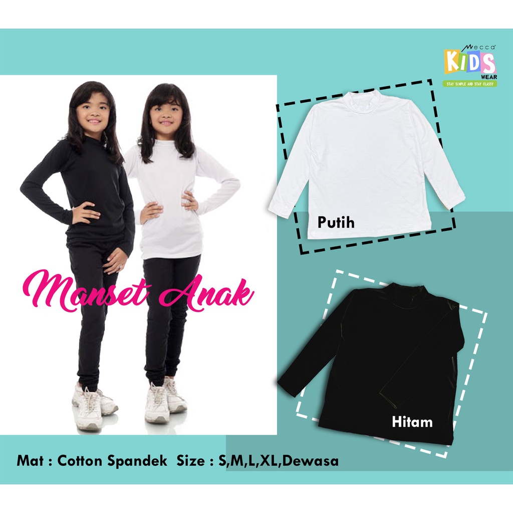 Manset baju anak manset katun spandek rayon manset baju dewasa inner dalaman