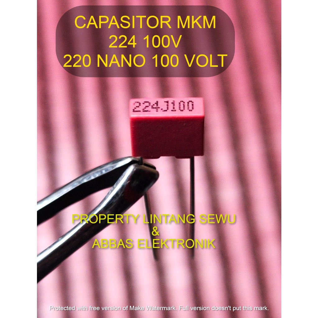 CAPASITOR KAPASITOR MKM 224 100V MERAH MKM 220 NANO MKM 100 VOLT