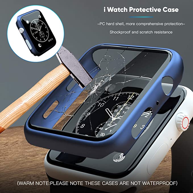 Case Iwatch Tempered Glass Iwatch Series 2 3 4 5 6 7 8 SE Size 38mm 40mm 41mm 42mm 44mm 45mm 49mm Pelindung Layar Iwatch