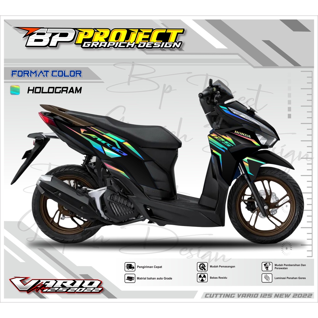 Cutting Sticker Vario 125 Terbaru 2022-2023 - Sticker Vario 125 New 2022-2023 - Aksesoris Motor Stic