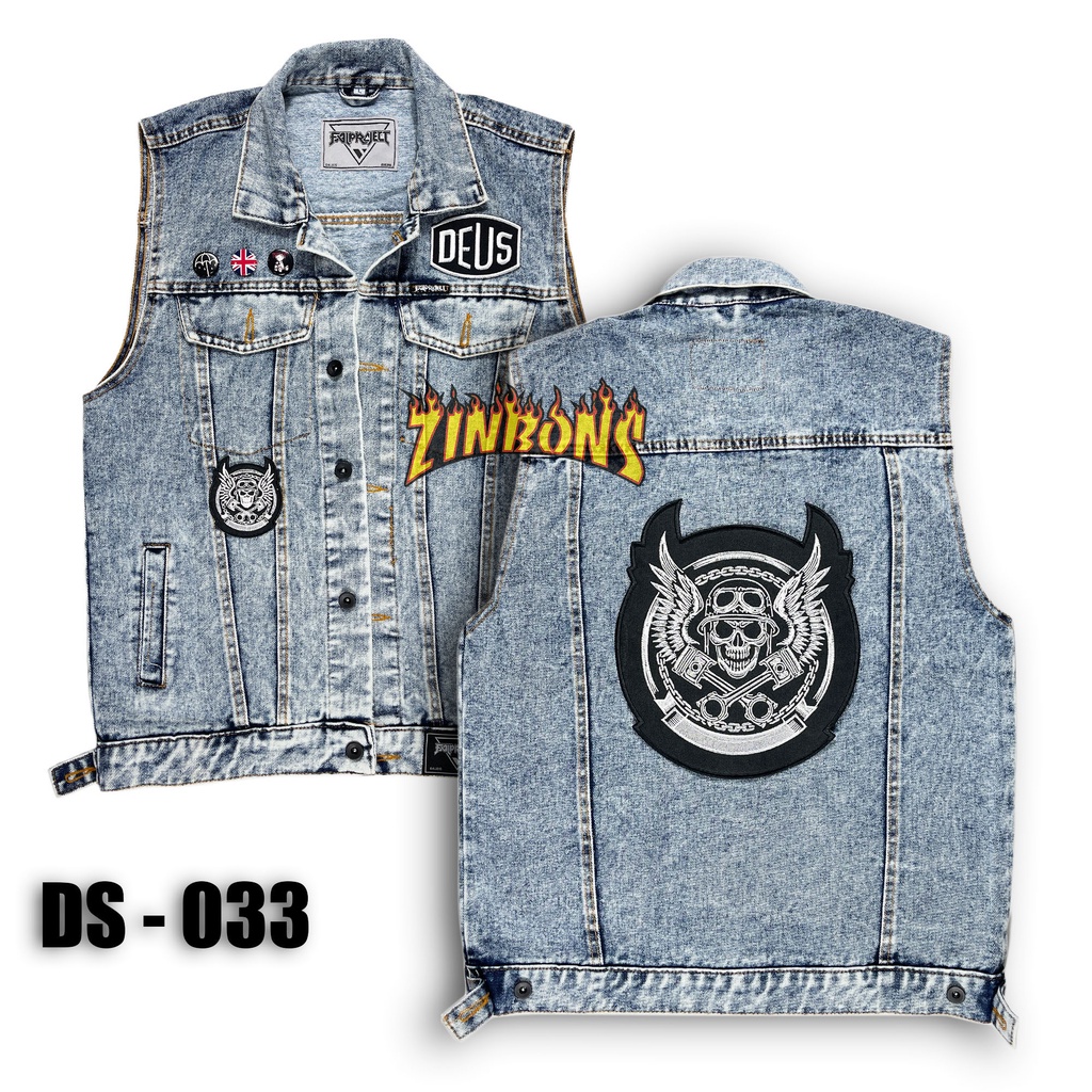 Rompi denim rompi motor rompi cafe racer best quality