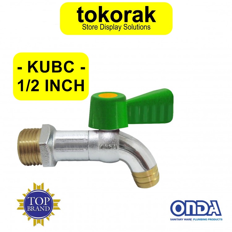 KRAN AIR TEMBOK KUBC 1/2 INCH HIJAU ONDA KERAN CEBOL TAMAN 1/2&quot;