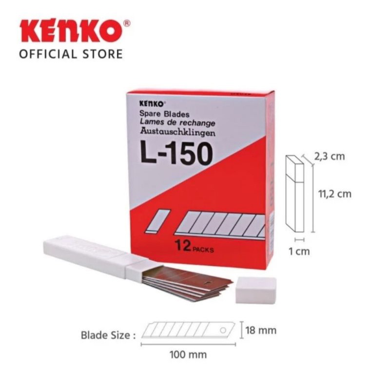 

CUTTER BLADE/ISI CUTTER KENKO L-150 (18 Mm)