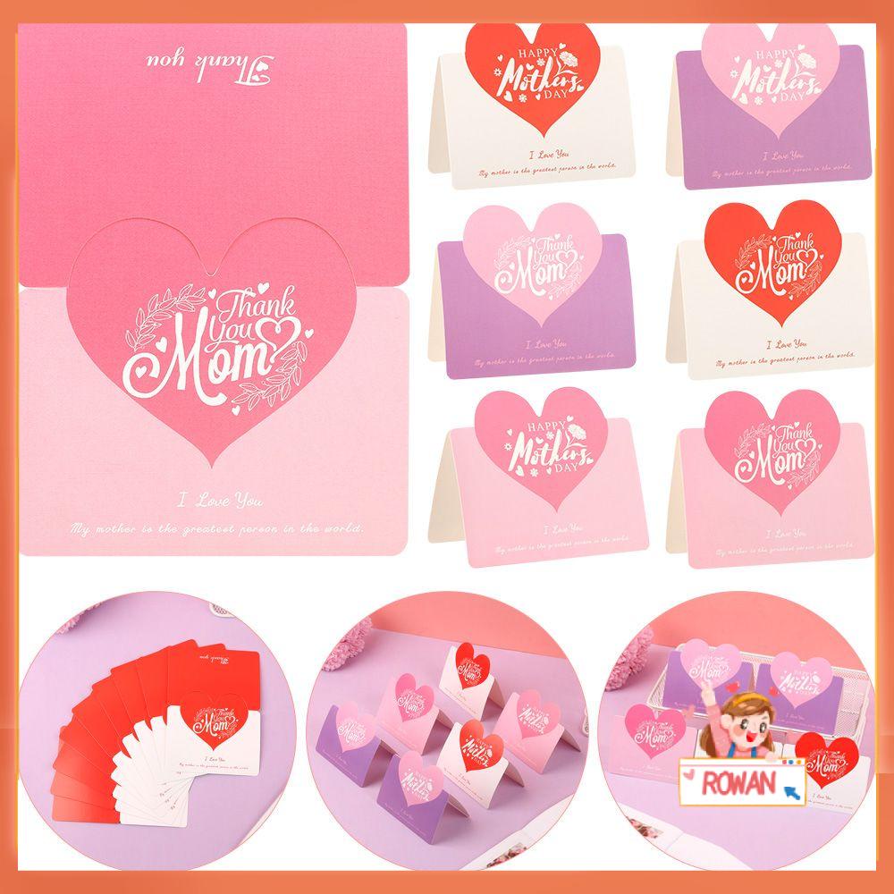 R-flower 10Pcs/Lot Kartu Ucapan Festival Blessing Card Ulang Tahun Love Heart