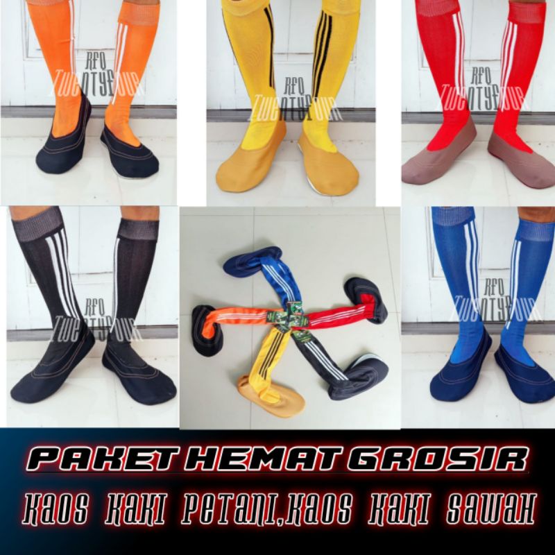 Grosir 1 Lusin/12pcs Kaos kaki Sawah,Kaos Kaki Petani,Anti Cangkang Keong &amp; Lumpur
