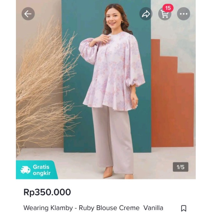 Ruby Blouse Creme Vanilla Klamby