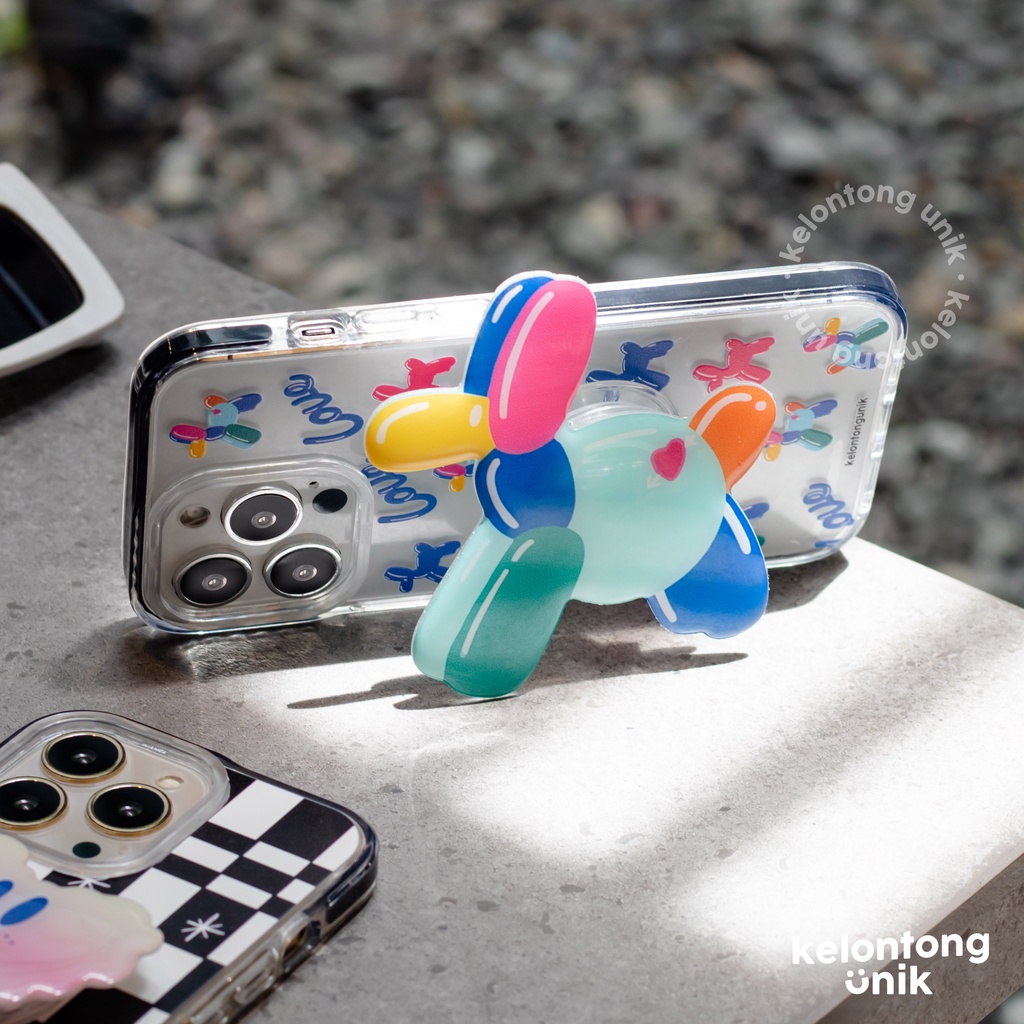 FUN POP - Griptok Resin Transparan/ Griptok Bening/ Phone Holder/ Phone Grip