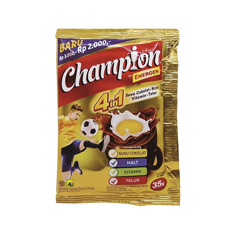 

Susu Energen Champion 4 in 1 Sachet Isi 10pcs @35 gram