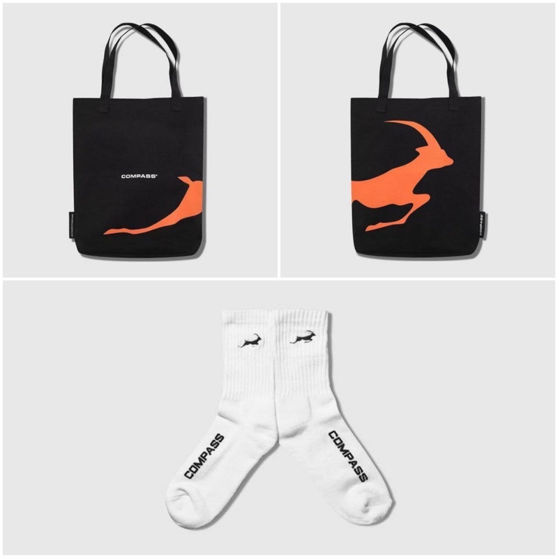 MERCHANDISE TOTEBAG KAOS KAKI COMPASS VELOCITY