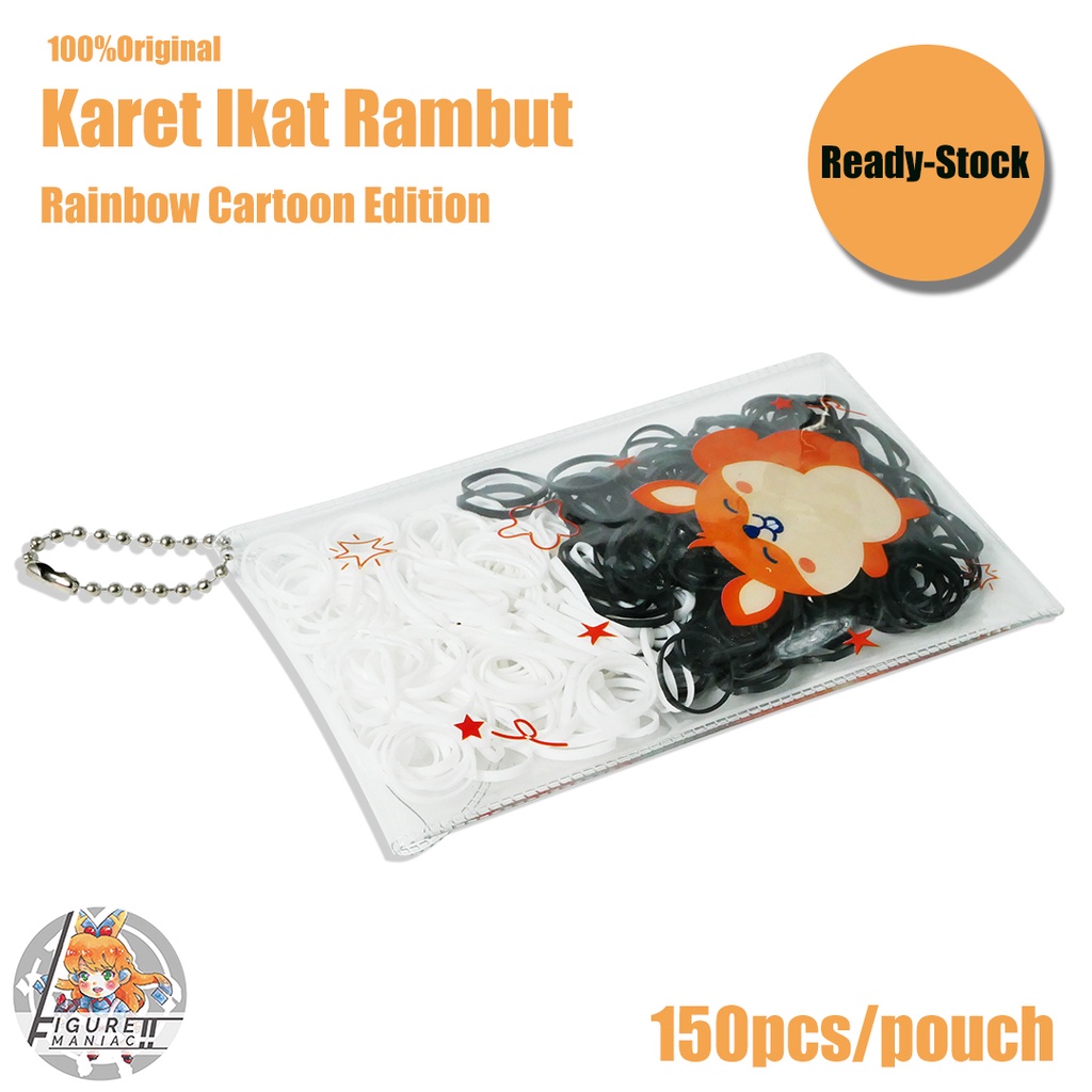 Aksesoris Rambut - Karet Jepang Pouch Rainbow Color Edition Premium Import Edition